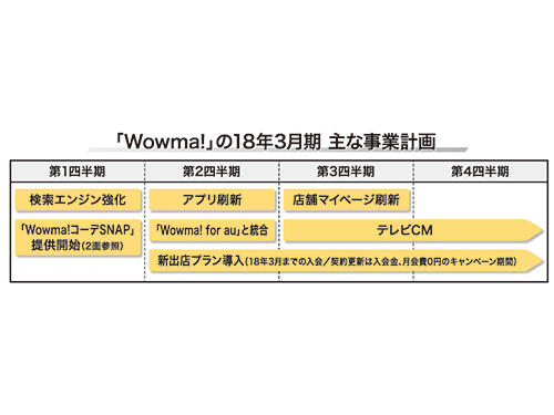 「Wowma!」の18年3月期　主な事業計画