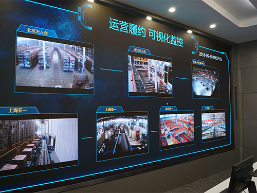 （写真2）物流センターのライブ映像