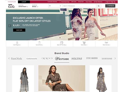 ハイブランドが多数出店する「タタ・クリック」