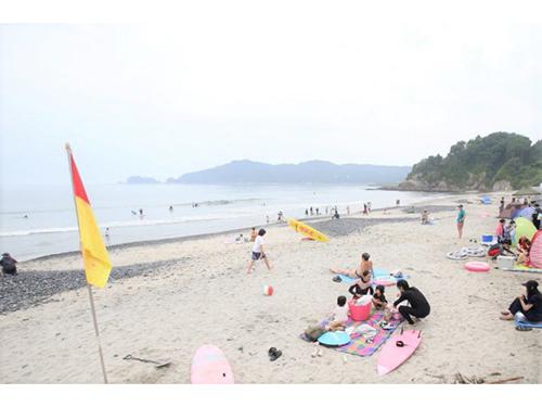 砂浜再生工事で復活した浪板海岸の風景