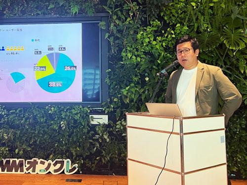 説明を行うDMM.comの松縄貴重事業部長