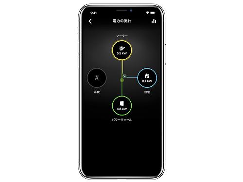 テスラの家庭用蓄電池「パワーウォール」の操作は、テスラが提供しているテスラアプリで行える