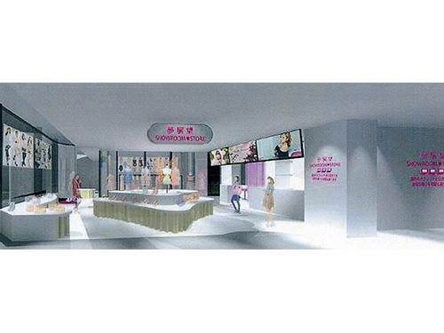 店内のデジタルディスプレーやプロジェクターでECの売り上げランキングなどを表示する