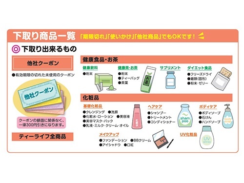 セール企画の下取り対象商品