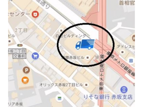 商品を載せたトラックの位置情報がリアルタイムで把握できる