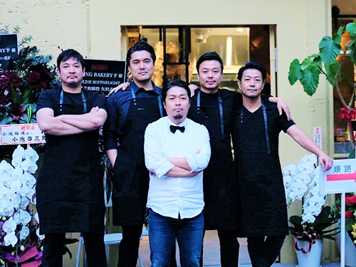 （写真左から）ジーストリーム杉水流社長、ビー・ビー・アイ高木社長、INONOUT波田野代表、ドレステーブル丸岡社長、コムセンス吉永社長