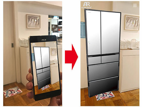 ＡＲを試験的に導入し、ユーザーの商品選びをサポートする