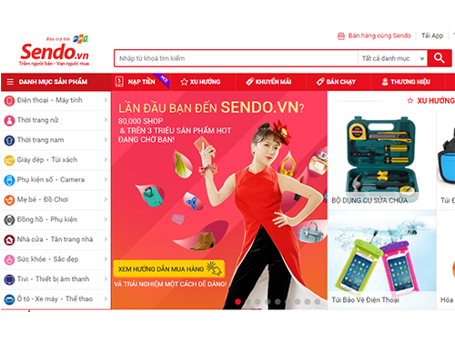 テスト販売を行うベトナムのＥＣサイト「センド」
