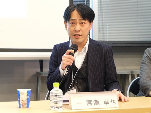 １８年１月期の決算内容を説明する宮瀬卓也代表取締役ＣＥＯ