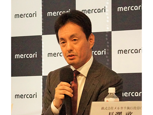 決算内容を説明する山田進太郎代表取締役兼会長兼ＣＥＯ
