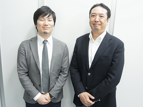 ＴＴＵ・春名洋希社長（写真左）とＥＣＭＳジャパン・小松英樹社長