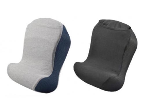 曲線を描くクッションが背中にフィットし、腰への負担を軽減する