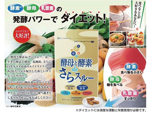 「酵素　酵母　乳酸菌の発酵パワーでダイエット！」などの表示が問題となった