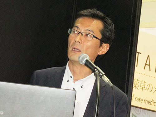 展示会のセミナーで講演する品質保証・研究開発室の前畑良行氏