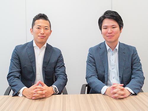 ソフトバンクの河本亮統括部長（写真左）とＣＢｃｌｏｕｄの松本隆一ＣＥＯ