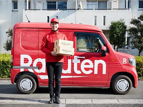 「Ｒａｋｕｔｅｎ　ＥＸＰＲＥＳＳ」の配送車
