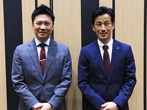 ビックカメラの秋保徹社長（写真右）とビックライフソリューションの西山佳孝社長