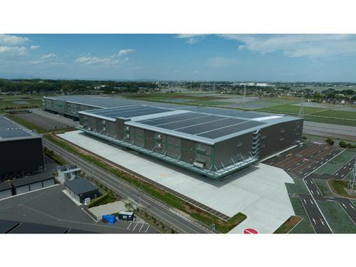 増築棟を上空から見た様子