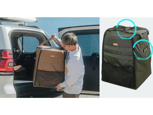 持ち運びが便利な取っ手が２種類ある