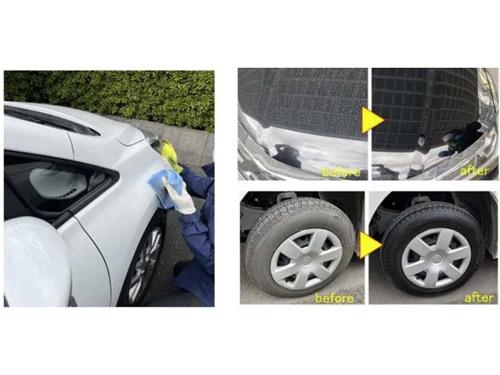 「出張手洗い洗車サービス」の施行の一例