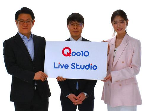 スタジオの開設発表イベントにｅＢａｙ　Ｊａｐａｎ　グ・ジャヒョン代表（写真中央）、マーケティング本部　キム・ジェドン本部長（同左）、初回ゲストの髙橋ひかるが参加