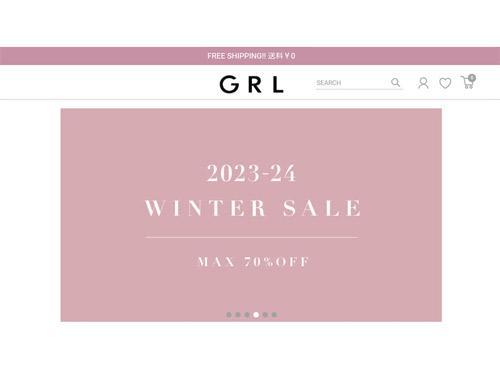 「GRL（グレイル）」のサイト画面
