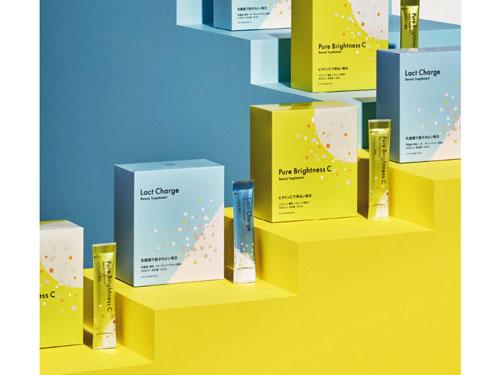 顆粒タイプのサプリメント２品「ピュアブライトネスシー」と「ラクトチャージ」