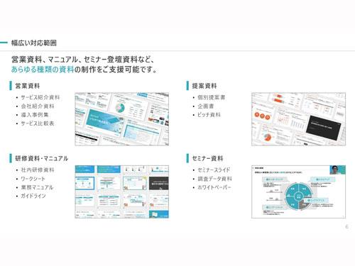 幅広い対応範囲の資料作成代行サービス