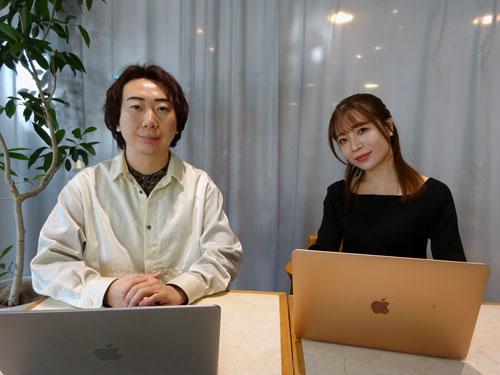 （写真左から）田中弘武代表、アパグロ事業部マネージャー・熊坂理那氏