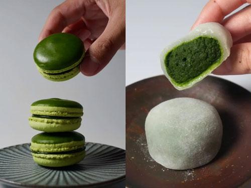 「MAMIDORIマカロン」(写真左）と「MAMIDORI大福」