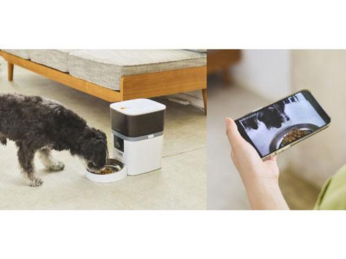 「スマホ対応カメラ付き自動給餌器」