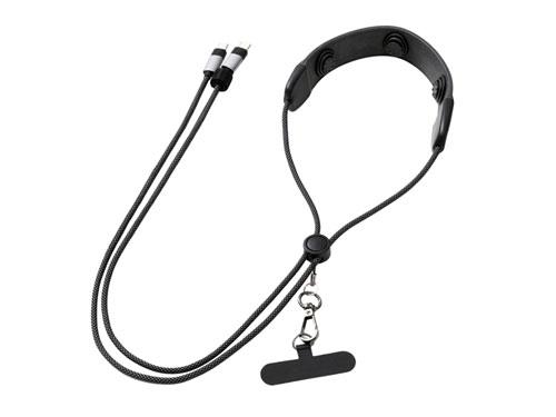 「震える吊るせる充電できる〈３ｉｎ１スマホショルダーケーブル〉」