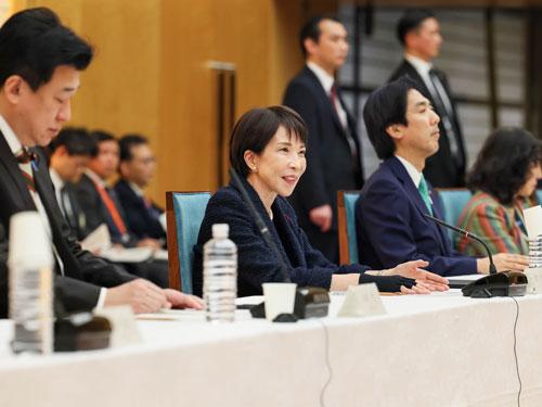 社会保障国民会議で発言する高市早苗総理大臣（内閣広報室提供）