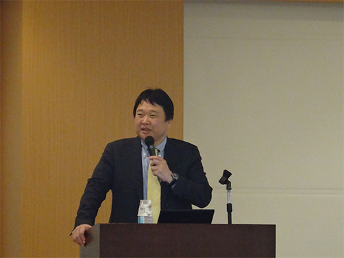講演する森下竜一教授