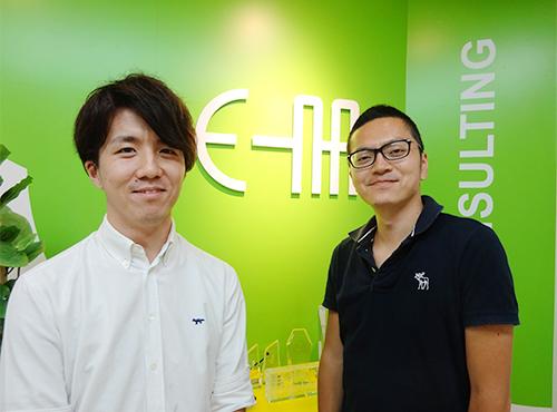 イーナの大川雅之氏（写真右）と大矢政行氏