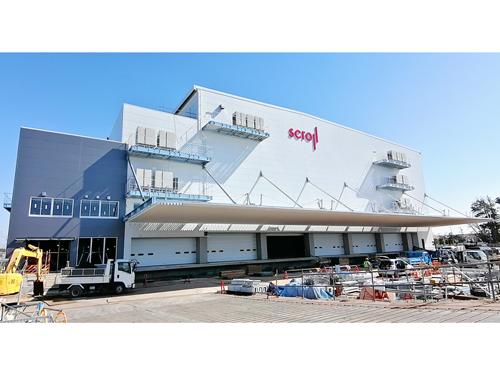 茨城・つくばみらいに建設中のスクロールの新物流センター