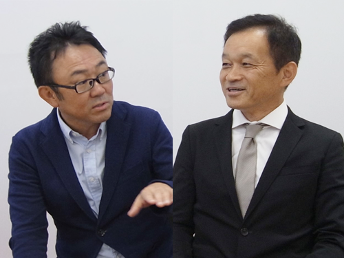 池上正社長（写真左）と薮田恵士社長