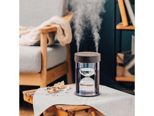 見て楽しめる砂時計型の卓上加湿器