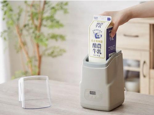 市販の牛乳パックをそのままセットして発酵できる