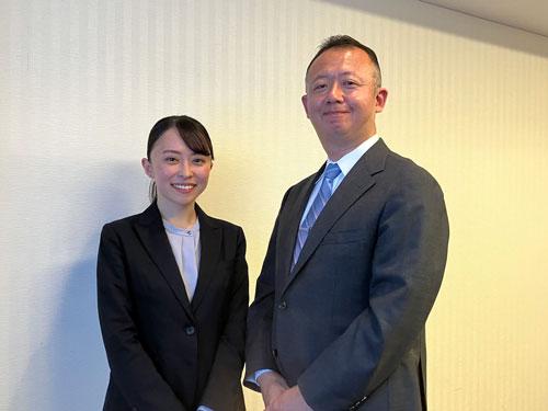 ＥＣ事業部長・惣田新一氏（写真右）とＥＣ事業部　販売企画課・塩治夏子氏